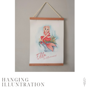 hanging illustration poster